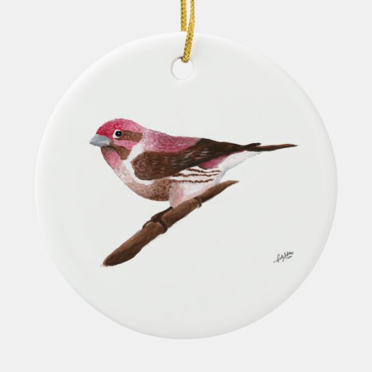 Décoration En Céramique Finch pourpre (Devant)