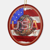 Décoration En Céramique Firefighter remember the fall custom name (Gauche)