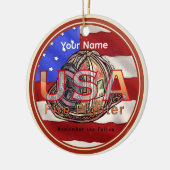 Décoration En Céramique Firefighter remember the fallen custom name  (Gauche)