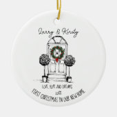 Décoration En Céramique First Accueil noms editable messages Noël Ornam (Devant)