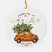 Décoration En Céramique First Christmas as Mr and Mrs (Devant)