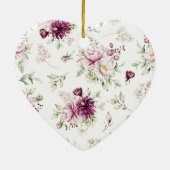 Décoration En Céramique First Christmas Engaged With Calendar Floral (Dos)