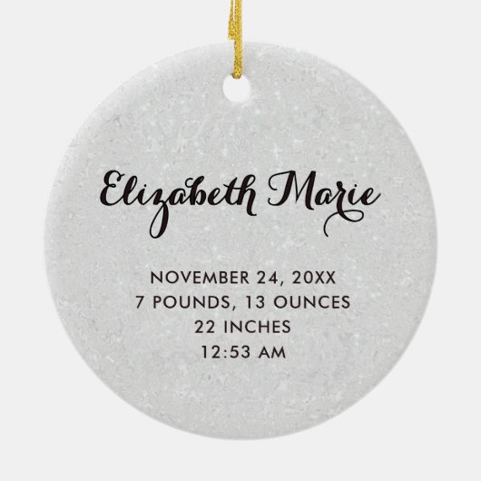 Décoration En Céramique First Christmas Grandparents Modern Script Photo (Dos)