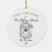 Décoration En Céramique first Christmas in New Home Christmas watercolour (Devant)