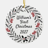 Décoration En Céramique First Christmas Keepsake (Devant)