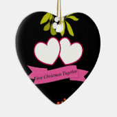 Décoration En Céramique First Christmas Together Anniversary Editable (Droite)