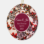 Décoration En Céramique First Christmas together winter berries (Gauche)