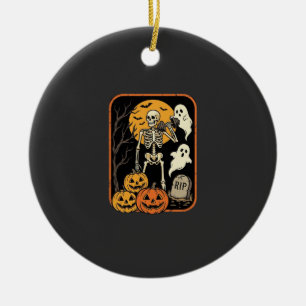 Décoration En Céramique Fitness Halloween squelette fantôme citrouille Wor
