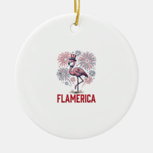 Décoration En Céramique Flamérica Flamant Patriotique Vintage Conception d