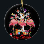 Décoration En Céramique Flamingo Lights Santa Hat Sweater Tree Christmas<br><div class="desc">Flamingo Lights Santa Hat Sweater Xmas Tree Christmas</div>