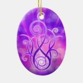 Décoration En Céramique Flamme violette / Feu violet (Dos)
