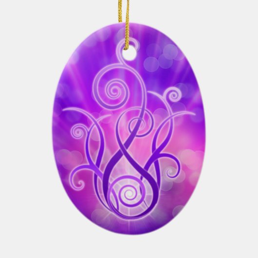 Décoration En Céramique Flamme violette / Feu violet (Dos)