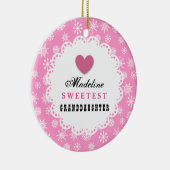 Décoration En Céramique Flammes de neige blanches roses C14 (Droite)