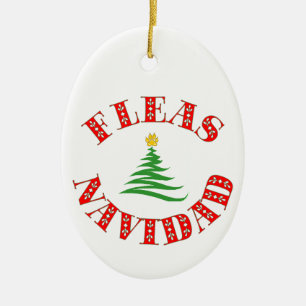 Décoration En Céramique Fleas Navidad