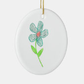 Décoration En Céramique Fleur bleue (Droite)