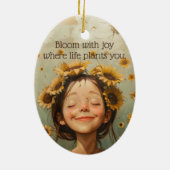 Décoration En Céramique Fleur de joie (Dos)