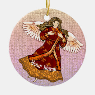 Décoration En Céramique Fleur de lis angel