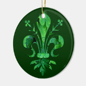 Décoration En Céramique Fleur de lis de St Patrick (Gauche)