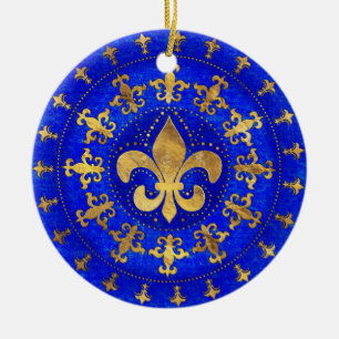 Décoration En Céramique Fleur-de-lis ornament