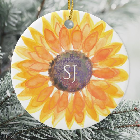 Décoration En Céramique Fleur de monogramme