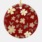Décoration En Céramique Fleur de Noël (Dos)
