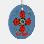 Décoration En Céramique Fleur de Noël, ajouter, modifier du texte (Droite)