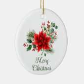 Décoration En Céramique Fleur de Noël personnalisée (Droite)