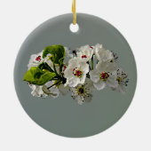 Décoration En Céramique Fleur de poires blanches (Dos)