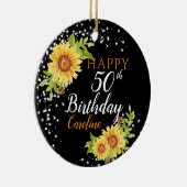 Décoration En Céramique Fleur de soleil 50e anniversaire (Droite)
