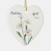 Décoration En Céramique Fleur du mois de naissance d'avril pour bébé (Droite)