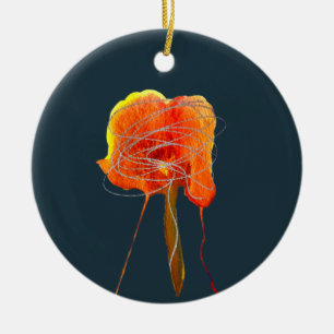 Décoration En Céramique Fleur florale gribouillante Abstraite art moderne