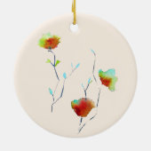 Décoration En Céramique Fleur florale simple moderne Art d'automne (Dos)