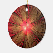 Décoration En Céramique Fleur fractale de fansy rouge (Gauche)