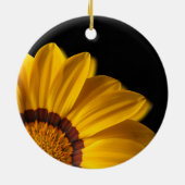 Décoration En Céramique Fleur jaune sur arrière - plan noir (Dos)