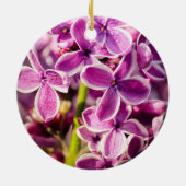 Décoration En Céramique Fleur Lilac rose et violet (Dos)