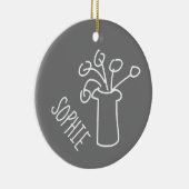 Décoration En Céramique Fleur moderne simple blanc (Droite)