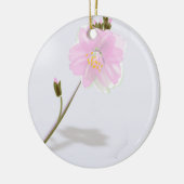 Décoration En Céramique Fleur rose sur gris (Gauche)