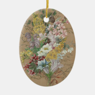 Décoration En Céramique Fleurs alpines d'Anna Stainer-Knittel vintage