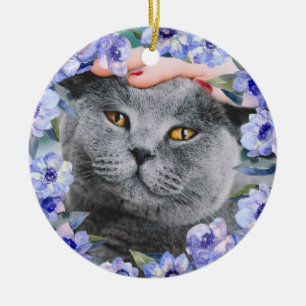 Décoration En Céramique Fleurs aquarelles personnalisées