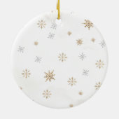 Décoration En Céramique Fleurs blanches Notre premier Noël dans notre nouv (Dos)