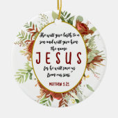 Décoration En Céramique Fleurs d'aquarelle et versets bibliques simples et (Devant)