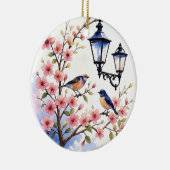 Décoration En Céramique Fleurs de cerisiers et oiseaux (Droite)