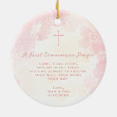 Décoration En Céramique Fleurs de communion Aquarelles roses (Dos)