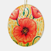 Décoration En Céramique Fleurs de coquelicot (Gauche)