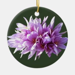 Décoration En Céramique Fleurs de Crocus roses