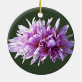 Décoration En Céramique Fleurs de Crocus roses (Dos)