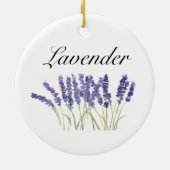 Décoration En Céramique Fleurs de lavande aquarelle herbes violet chic (Dos)