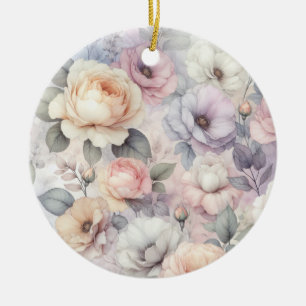 Décoration En Céramique Fleurs de rose élégantes