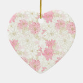 Décoration En Céramique Fleurs d'or rose botanique (Dos)