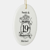 Décoration En Céramique Fleurs du 19e anniversaire du Mariage (Droite)